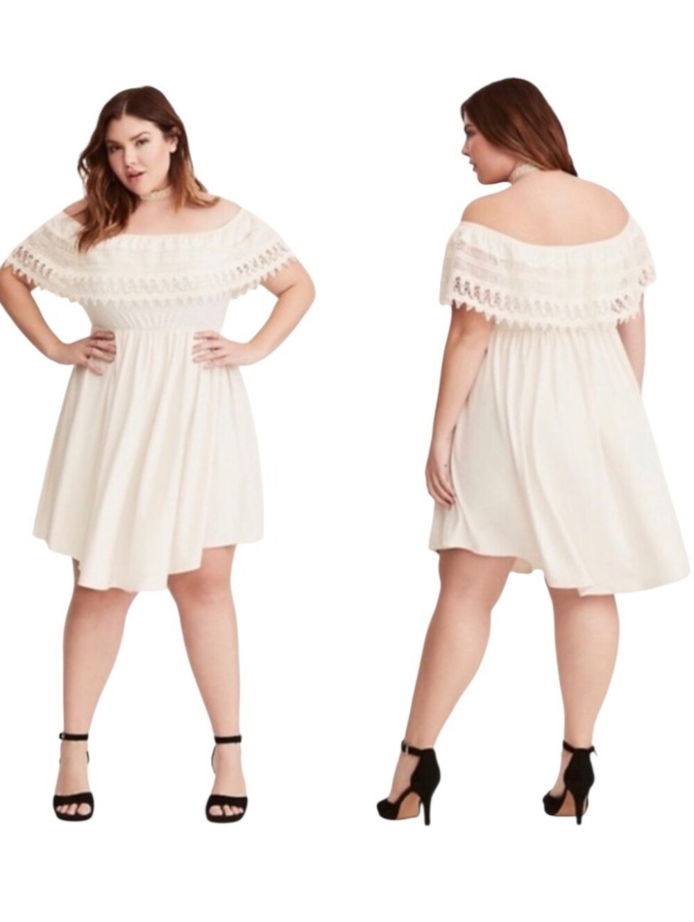 Torrid Crochet Off-Shoulder Midi Dress